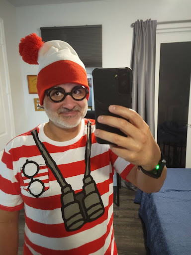 Raphael Gomes Lead Technical Engineer dressed as Waldo